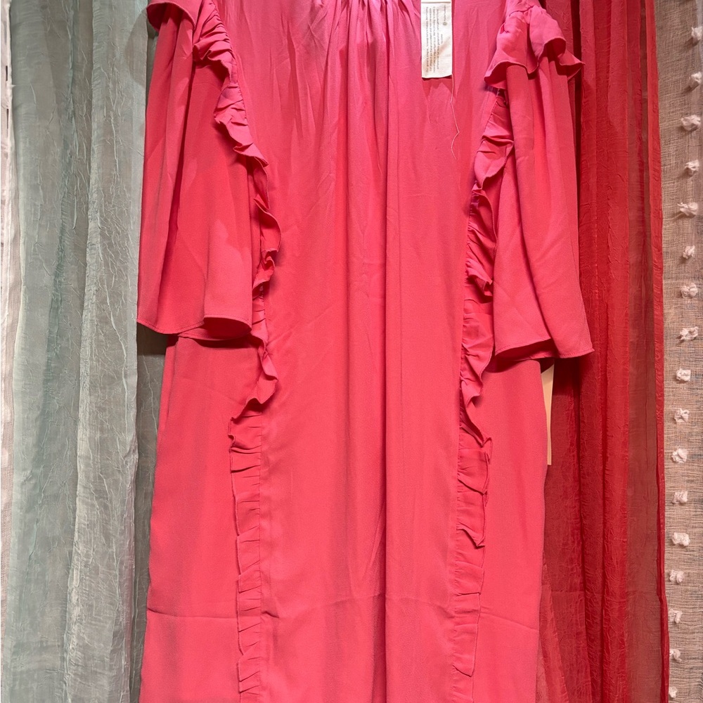 Elegant Pink Ruffle Dress